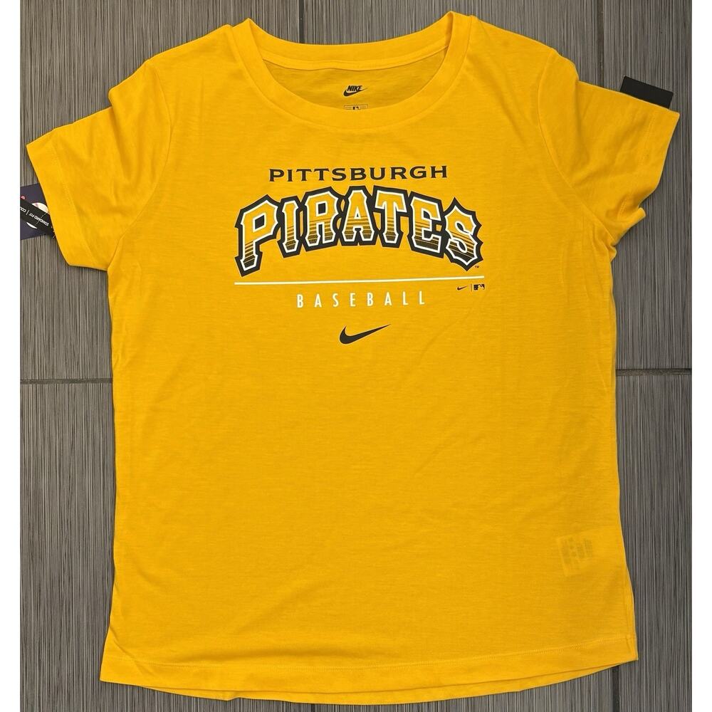 Nike Pittsburgh Pirates Short Sleeve T-shirt Women's Size Medium Gold